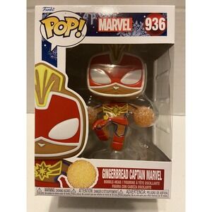 FUNKO‎ POP GINGERBREAD CAPTAIN MARVEL #936 MARVEL - NEW (Bin76)